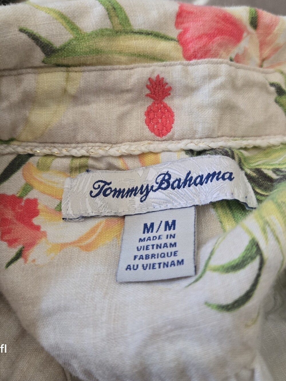Tommy Bahama La Brisa Blooms LINEN Midi Floral Shirt Dress M - Picture 6 of 7
